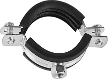 Хомут сантехнический 1 1/2" (48-52) М8 цинк без шпильки Premium