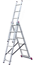 Лестница алюминиевая трехсекционная 3* 6 CORDA (010360) (KRAUSE)