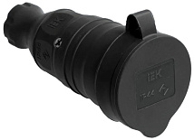 Розетка каучук переносная с/з IP44 РБп13-1-0м ОМЕГА IEK