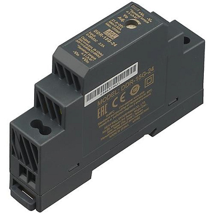 Преобразователь напряжения DDR-15G-24 0.63А, 15Вт, вход 9-36В DC выход 24В DC