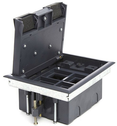 Люк в пол на 4 поста (45х45 мм) с суппортом и коробкой, LUK/4 Ecoplast