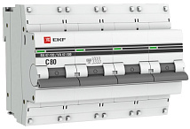 Автоматический выключатель 4P 80А (C) 10kA ВА 47-100 EKF PROxima