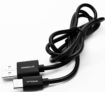 Дата-кабель ERGOLUX ELX-CDC01P-C02 ПРОМО (USB-Type C, 2А, 1м, Черный, Пакет )