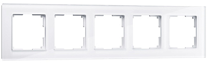 Рамка 5-я Белый матовый (стекло) Favorit WERKEL