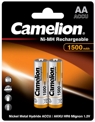 Аккумулятор AA 1500mAh Ni-Mh CAMELION BL-2
