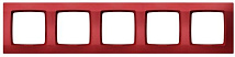 Рамка пятирная R-5S/55 1553 красный перламутр