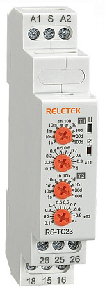 Реле времени RS-TC23, циклическое 2co, 8A, 24-240В AC/DC Reletek