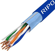 Кабель RIPO FTP4 CAT6 23AWG 305м Cu (медь) синий