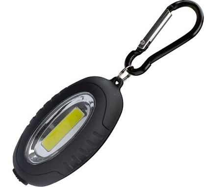 Фонарь брелок КОСМОС (KOC201B)/0,5ВтCOBLED/2xCR2032 в комплектe/ABS-пл c каучук напыл/магнит/карабин