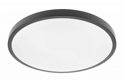 Светильник потолочный LED ATOL 32W 2560lm 4000K пласт. черный круг IP54 GTV