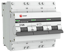 Автоматический выключатель 3P 125А (C) 10kA ВА 47-100 EKF PROxima