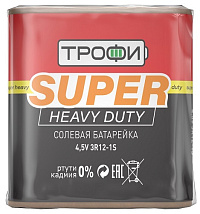 Батарейки Трофи 3R12-1S SUPER HEAVY DUTY Zinc (10/100/4800)
