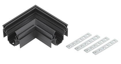 Коннектор TRM-PC20-CC-B угловой для магнитного трекового шинопровода NOVA для натяжных потолков черн