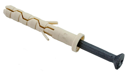 Дюбель-гвоздь 6*40 гриб (18 шт.) с нейлон гвозд. (Стройбат)