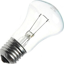 Лампа накаливания прозр. Б 75W E-27  220V (груша/гриб) (Лисма) (100шт.)