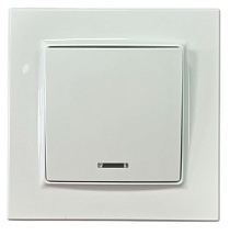Выключатель 1-кл. с подсветкой белый SD-P1002W AWSPRODUCTS