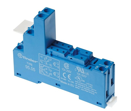 Розетка с винтовыми клеммами  95.05SMA (с зажимной клетью) (FINDER)