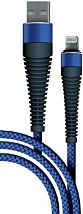 Дата-кабель Fishbone USB-8pin; 3А;1м; темно-синий Borasco