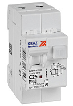 АВДТ32 OptiDin D63-22C25-AC-У3 С25/2 30мА, тип AC, 4.5кА КЭАЗ
