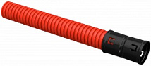 Труба гофрированная гибкая двустенная ПНД  d=40мм красная (25м) IEK