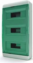 Щит BNZ 40-36-1 навесной 36 мод. IP41, прозрачная зеленая дверца (290*535*102)