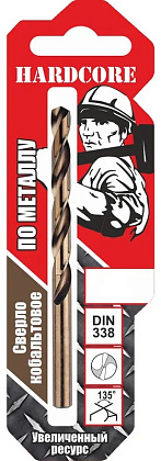 Сверло по металлу 3,0 мм (2 шт) Co5% Hardcore, ком