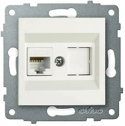 Механизм роз. комп. 1-местн. (RJ45 CAT6), белый