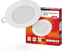 Панель LED круглая RLP-VC 9Вт 230В 6500К 630Лм 118мм белая IP40 IN HOME