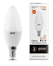 Лампа Gauss Elementary LED  Свеча 10W 220V E14  2700/3000К 710Lm