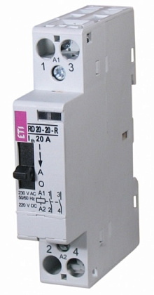 Контактор модульный RD 20-20-R (кат.230В AC/DC 20А 2но) ETI