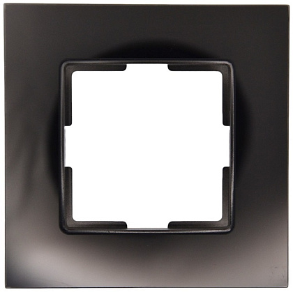 Рамка 1-я чёрная (стекло) SD-G3001B "Standard" AWSproducts