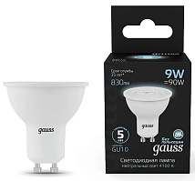 Лампа GAUSS LED GU10 9W 220V 4100К 830Lm