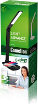 Светильник настольный Camelion KD-825  C02  черн.LED (беспроводн.зарядка,16 Вт,230В, 380лм,4500К, ре