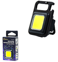 Фонарь универсальный складной 5W model:0823-COB с карабином яркий 10-60