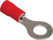 Наконечник кольцевой изолированный o6.5 мм 0.5-1.5 мм2 (НКи 1.5-6/НКи 1,25-6) красный REXANT