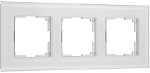 Рамка на 3 поста Senso (белый, стекло soft-touch)