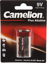 Элемент питания Camelion  6LR61-BP1 PLUS Alkaline (крона) (в коробке 12шт.)