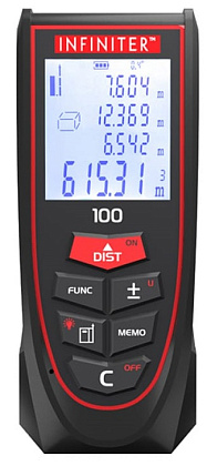 Лазерный дальномер INFINITER 100 (до 100м,погрешность 1,5мм)