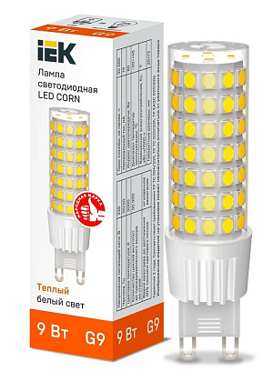 Лампа LED CORN G9 3000К 9Вт 855Lm IEK