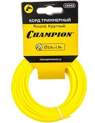 Леска для триммера круг 2.0мм* 15м в мотке CHAMPION
