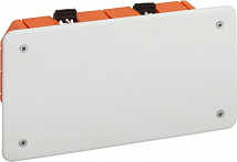 Коробка распаячная KRP 172х96х45мм для полых стен саморез пласт. лапки, крышка IP20 ЭРА