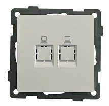 Розетка RJ45 (cat 5e) 2-я белая U1A-016-2 SoftTouch AWSPRODUCTS