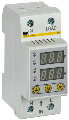 Реле напряжения и тока РНТ-д 1ф 36мм 63А IEK