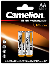 Аккумулятор Camelion  AA-1500mAh Ni-Mh BL-2 (NH-AA1500BP2, аккумулятор,1.2В, (кпл 2шт))