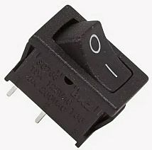 Выключатель клавишный 250V 15А 4c (ON)-OFF чёрн. Б/Фикс Rexant