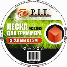 Леска для триммера (2,0мм х 15м. квадр.) картон  P.I.T.