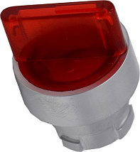 Головка переключателя прозрачная, красный, 3 пол. с фикс., MTB2-BK34