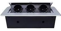 Выдвижная гор. розетка 3 Euro 16A, Серый RocketSocket