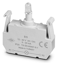 Блок-контакт подсветки с белым светодиодом 12-30 В перем. и пост. тока