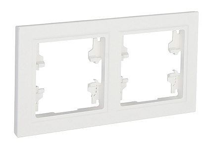 Рамка 2-я белая горизонтальная U1A-029 SoftTouch "Uno" AWSproducts